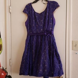 Purple floral dress